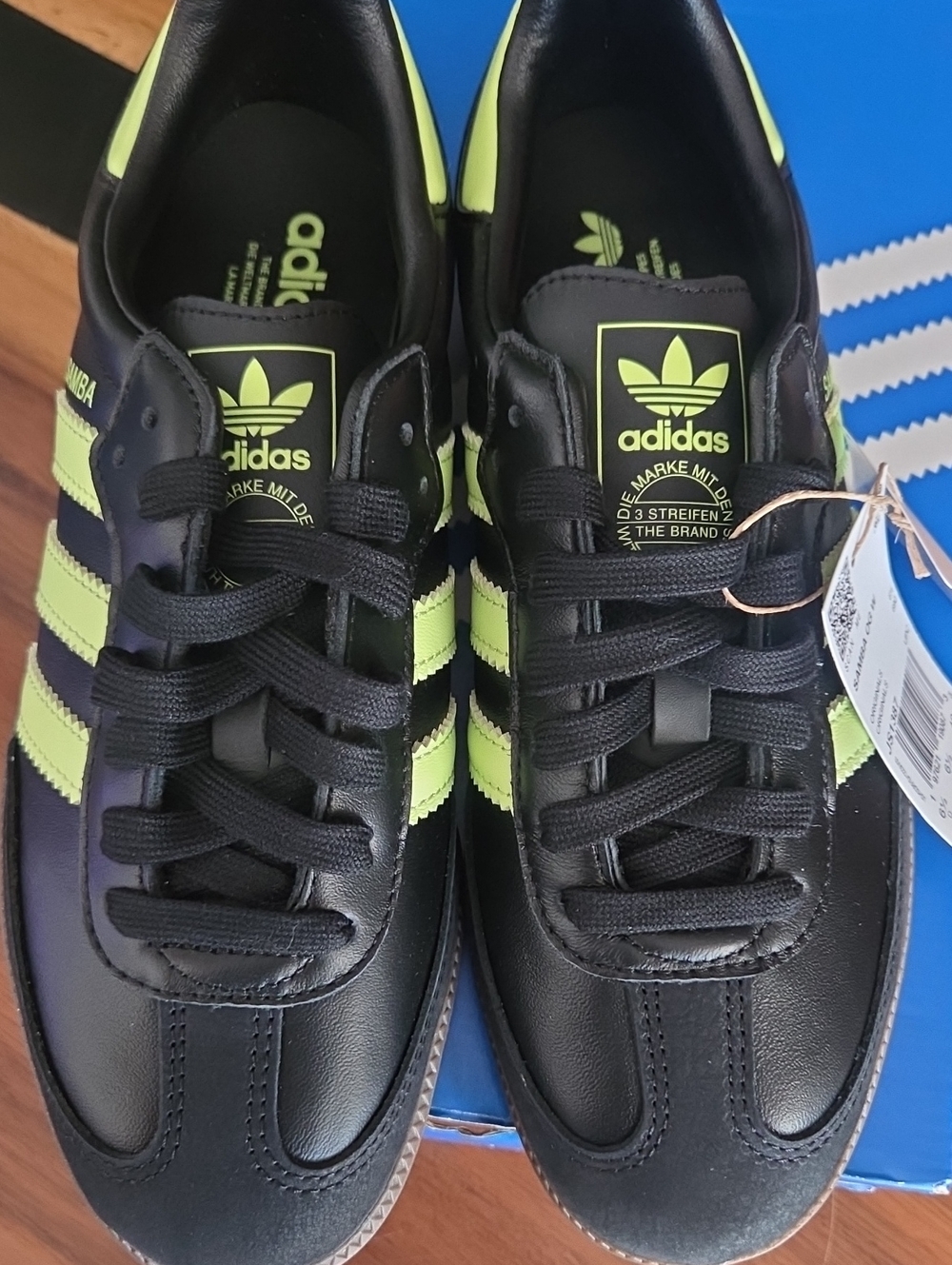 Adidas Black & Green Samba OG Women's Sneaker Size 8 NWT - Picture 8 of 9